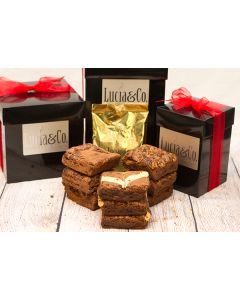 Gourmet Brownie Gift Box with Coffee